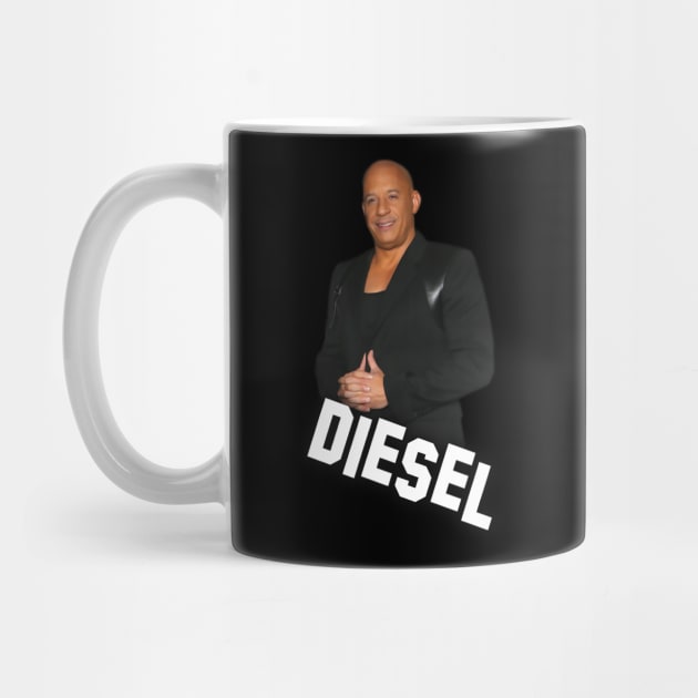 Vin Diesel - Inscription Diesel - Digital art #8 by Semenov